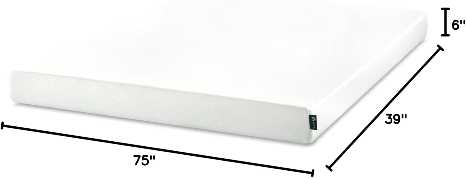 ZINUS 6 Inch Twin Green Tea Memory Foam Mattress