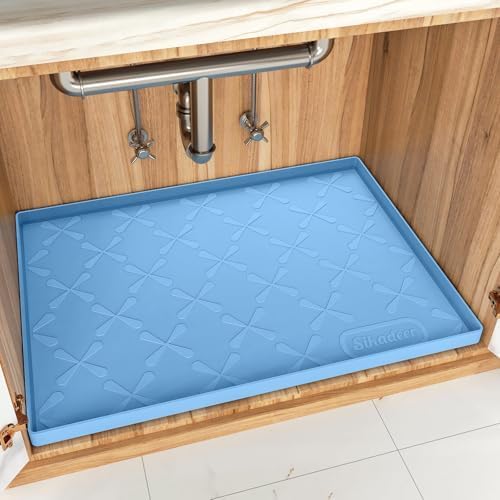 SIKADEER 34" x 22" Under Sink Mat Waterproof