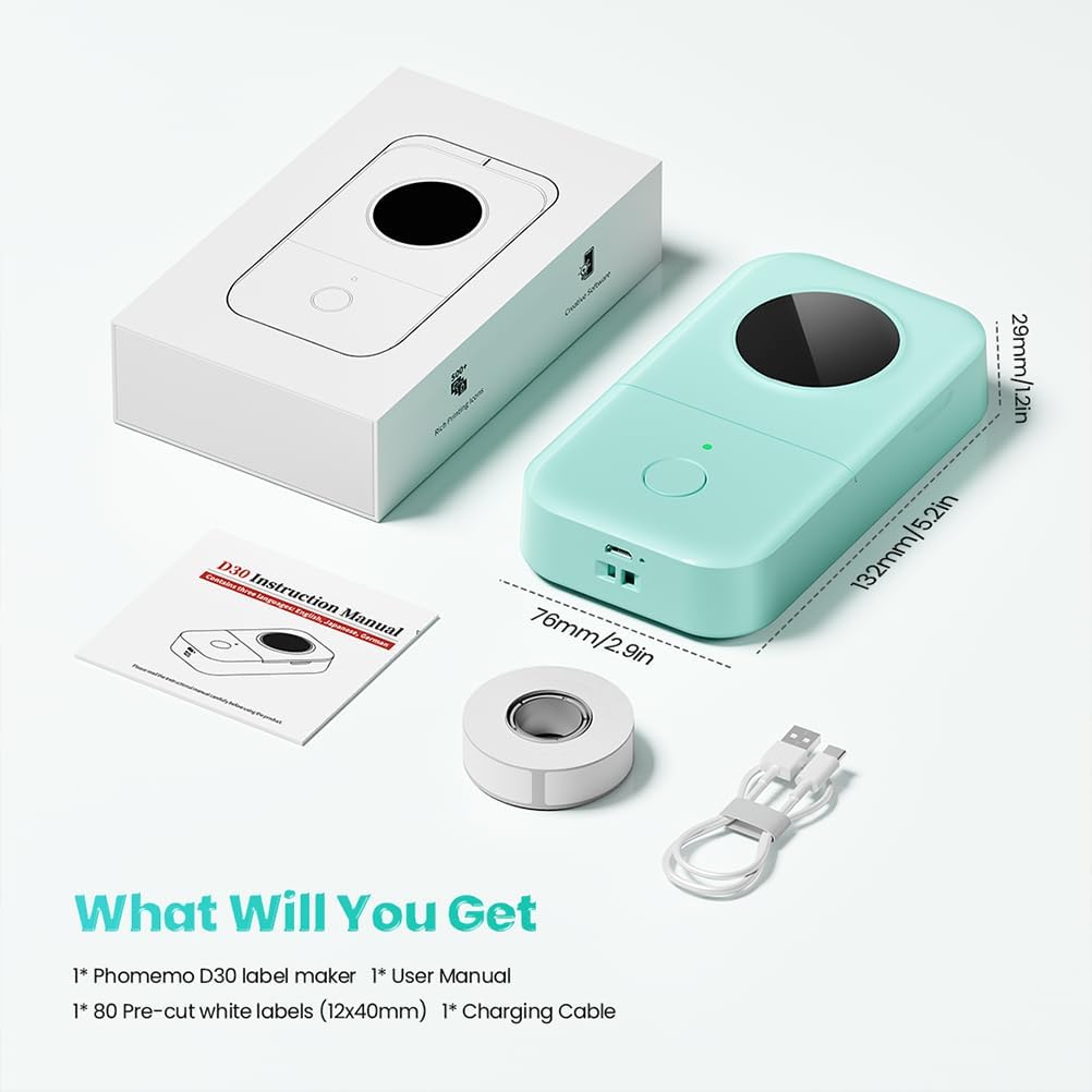 Phomemo D30 Bluetooth Portable Mini Label Printer