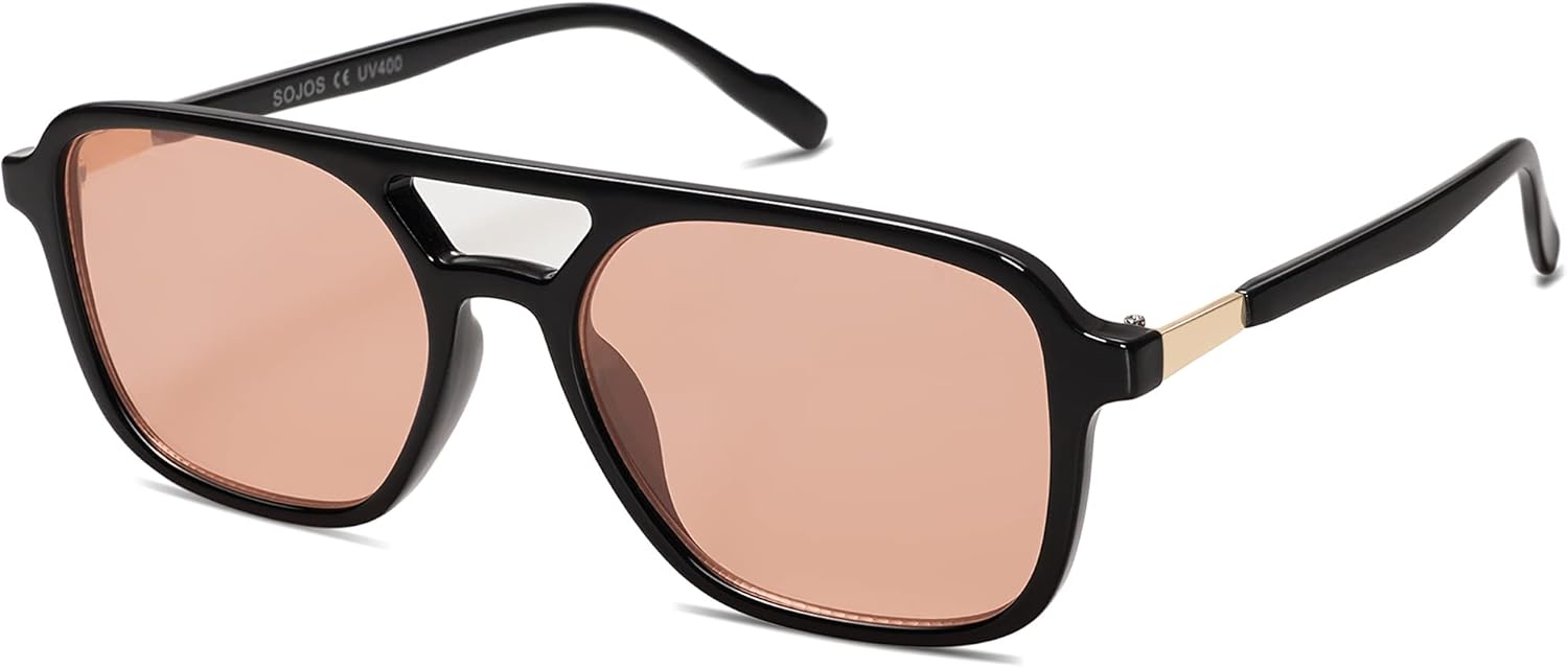 SOJOS Retro Aviator Sunglasses