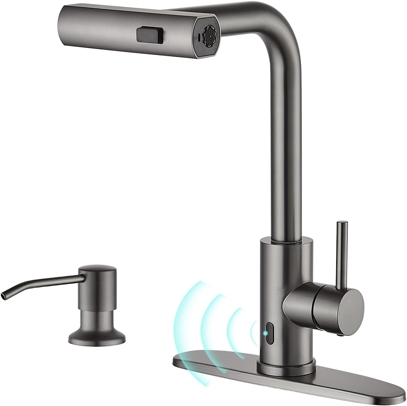 Brushed Nickel Kitchen Faucets with Pull Down Sprayer