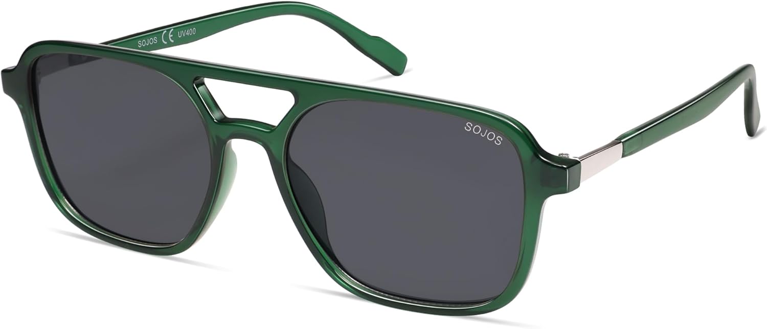 SOJOS Retro Aviator Sunglasses