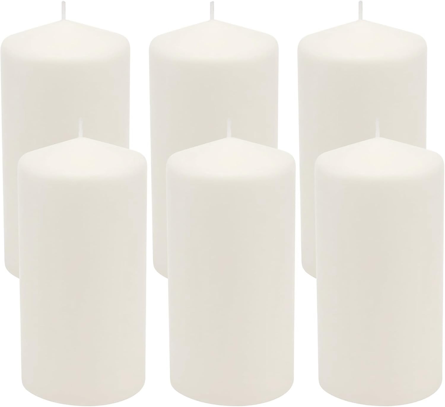 Stonebriar Unscented White Tall Pillar Candles