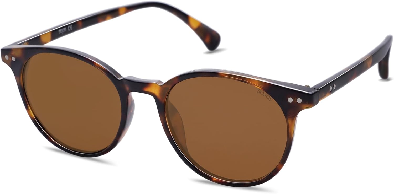 SOJOS Small Round Polarized Sunglasses