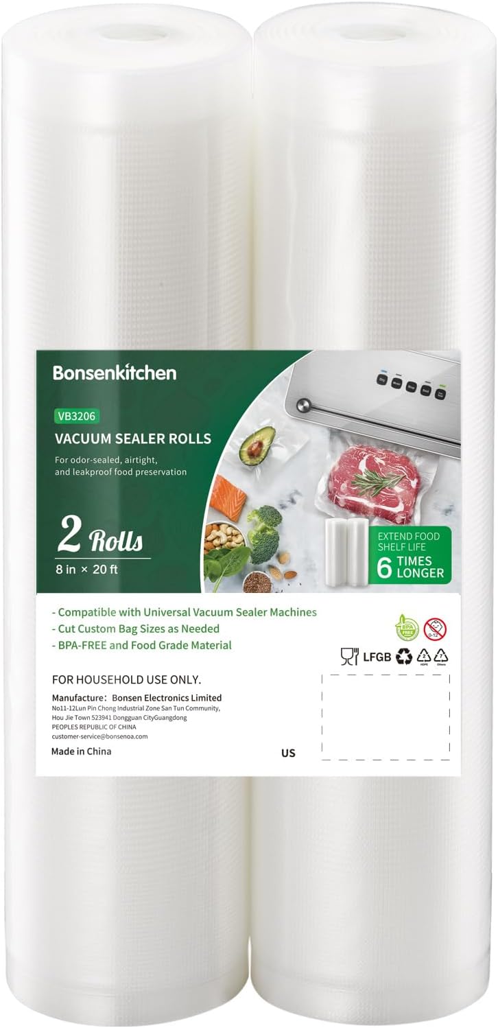 Bonsenkitchen Vacuum Sealer Bags Food Storage Rolls