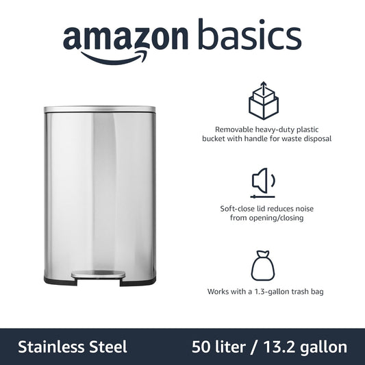Amazon Basics  Steel Trash Can