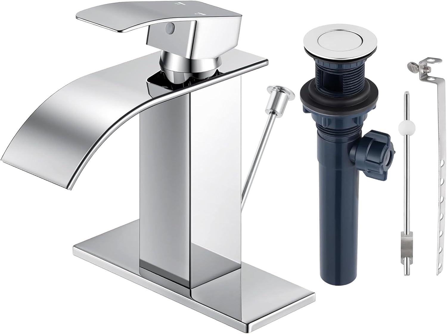 Matte Black Waterfall Bathroom Faucet