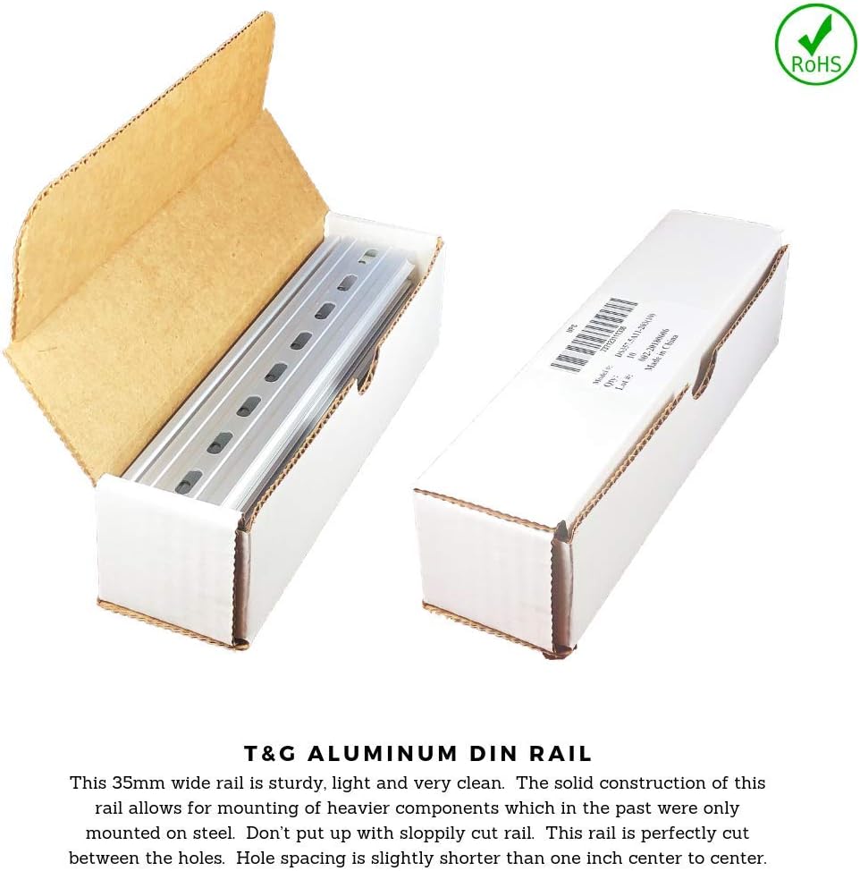 T&G 10 Pieces DIN Rail Slotted Aluminum RoHS