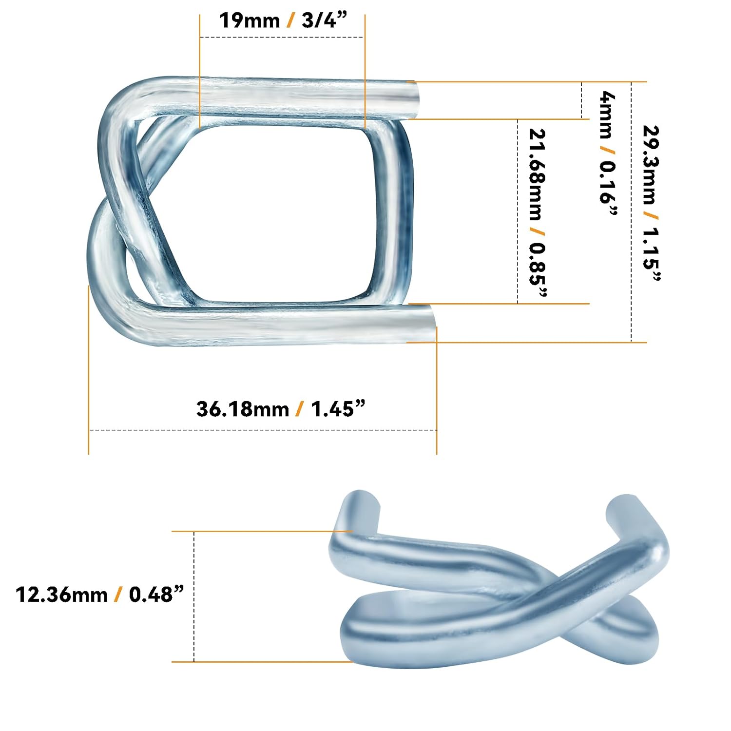 3/4" Galvanized Banding Strapping Metal Wire Buckle