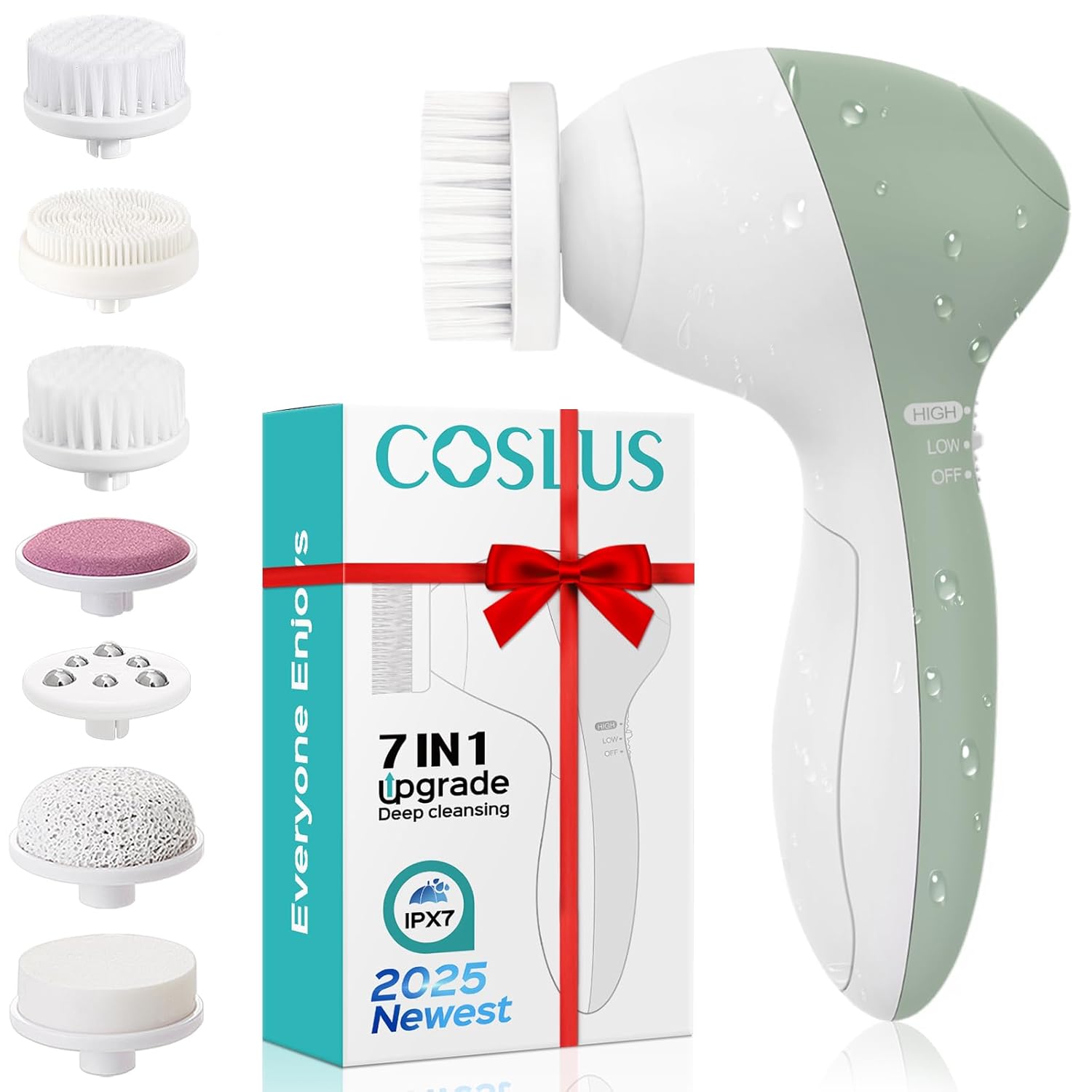 COSLUS Facial Cleansing Brush Silicone Face Scrubber