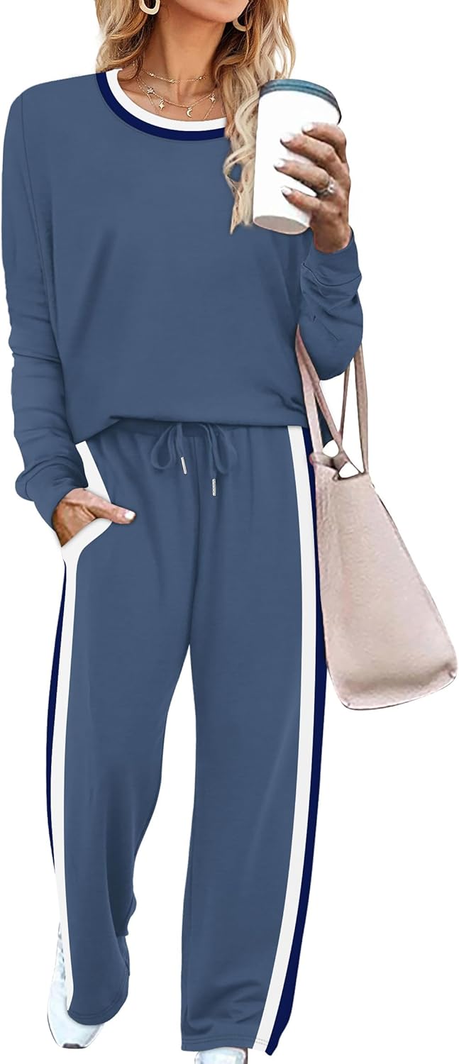 WIHOLL Wide Leg Sweatpants Set Women