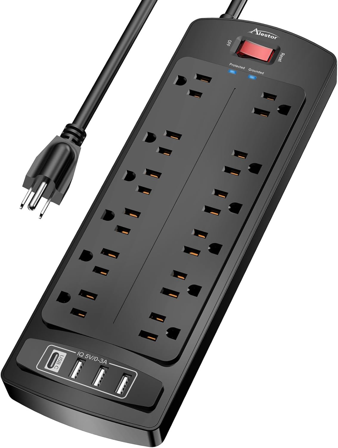 ALESTOR Power Strip Surge Protector
