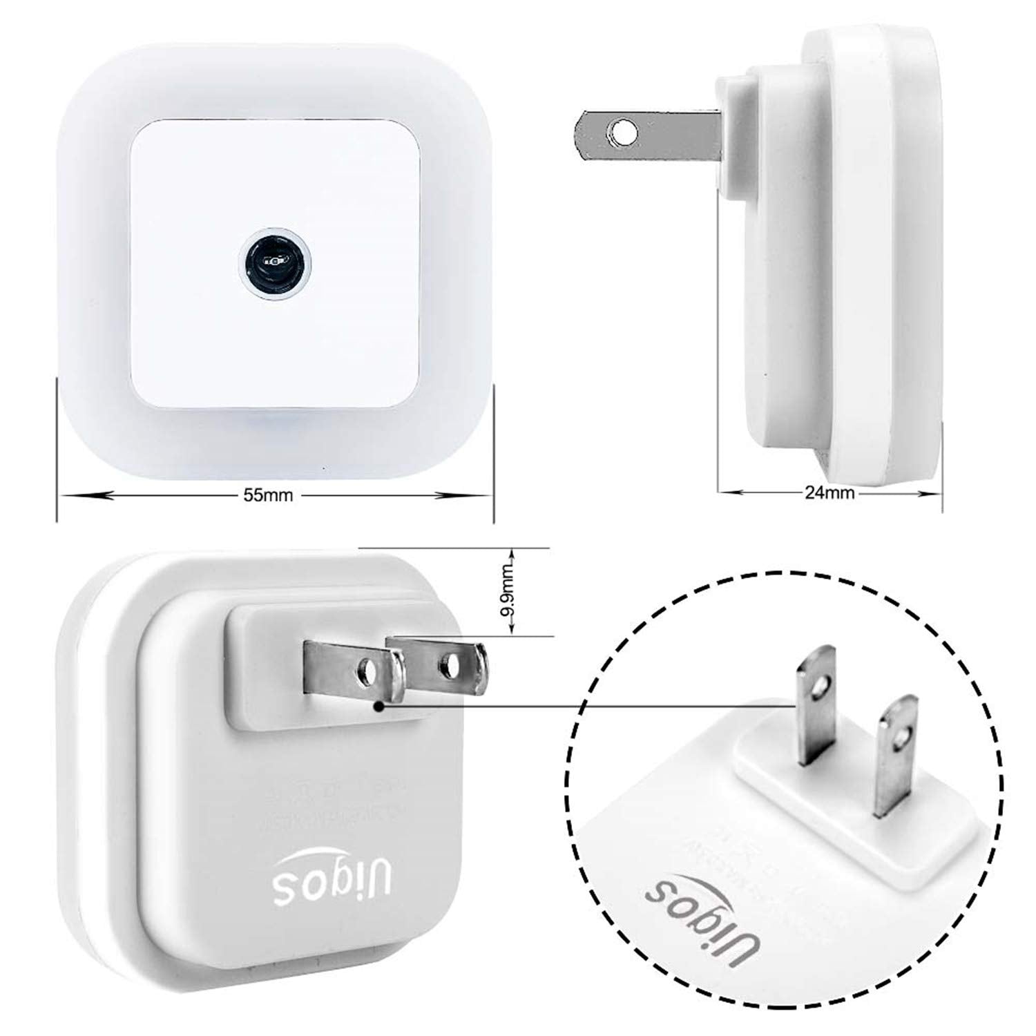 Uigos LED Night Light with Dusk to Dawn Sensor