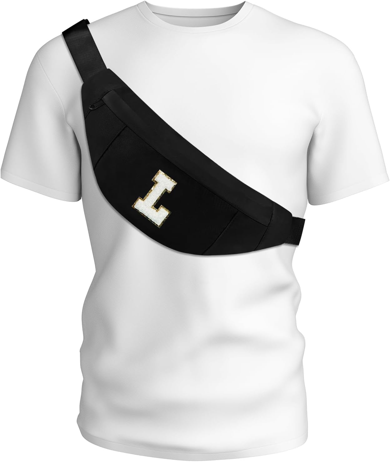 MAXTOP Large Crossbody Fanny Pack with 4-Zipper Pockets