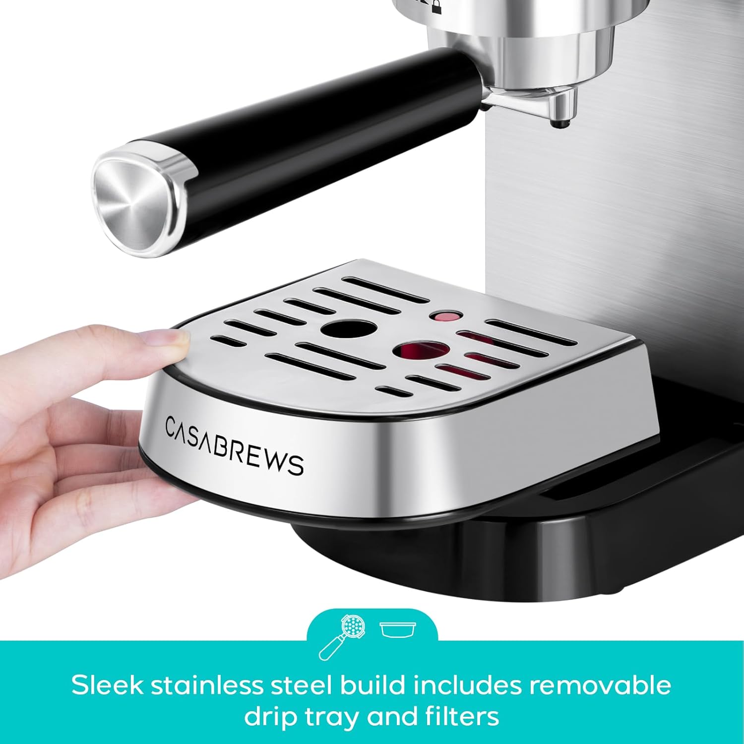 CASABREWS Espresso Machine 20-Bar with Milk Frother