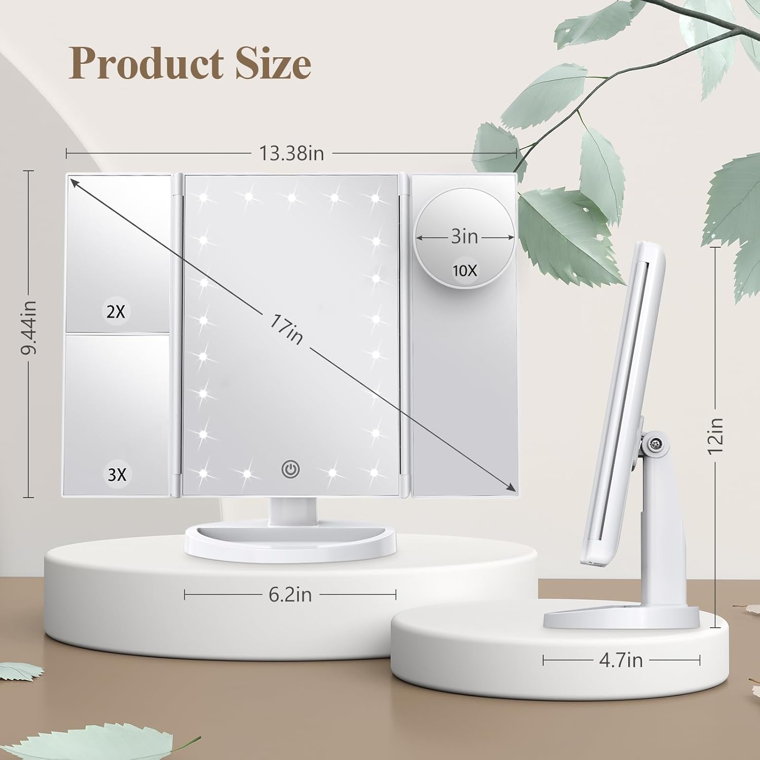 HUONUL Makeup Vanity Mirror with Lights