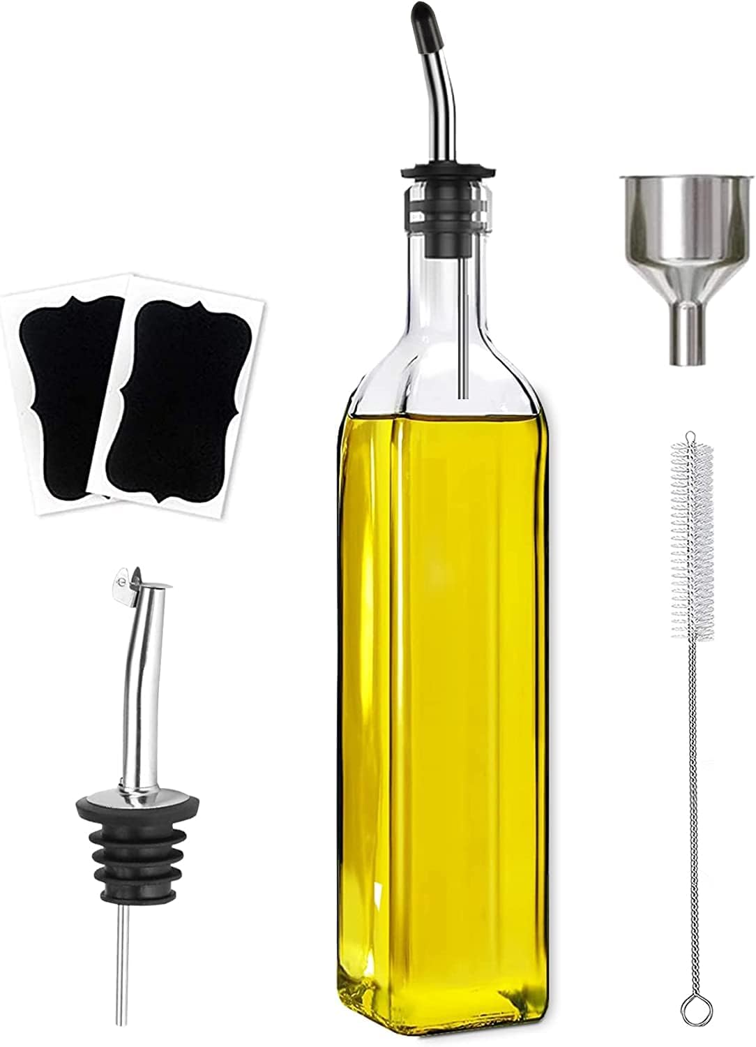 Glass Olive Oil and Vinegar Dispenser Set