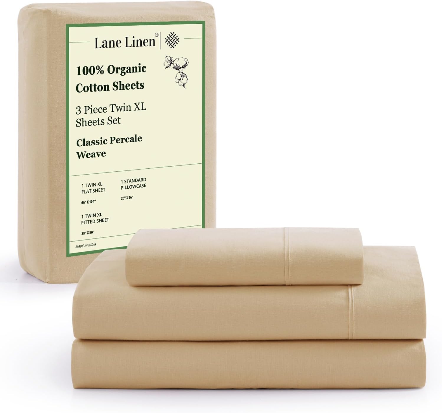 LANE LINEN Eco Friendly Cotton Queen Sheet Set