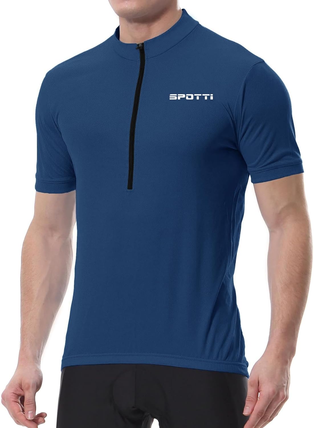 Spotti Men's Cycling Bike Jersey Short Sleeve with 3 Rear Pockets