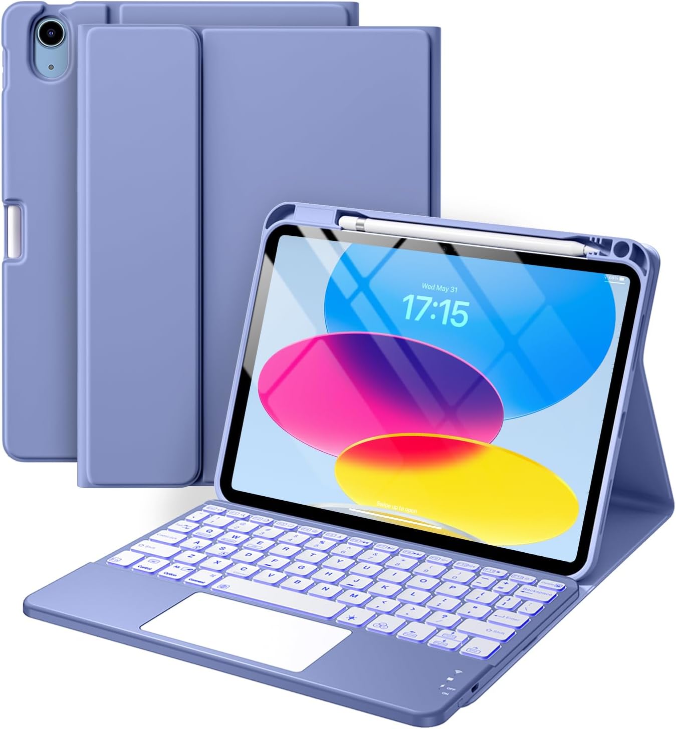 Harvopu Compatible for iPad 11th 10th Generation Case with Keyboard