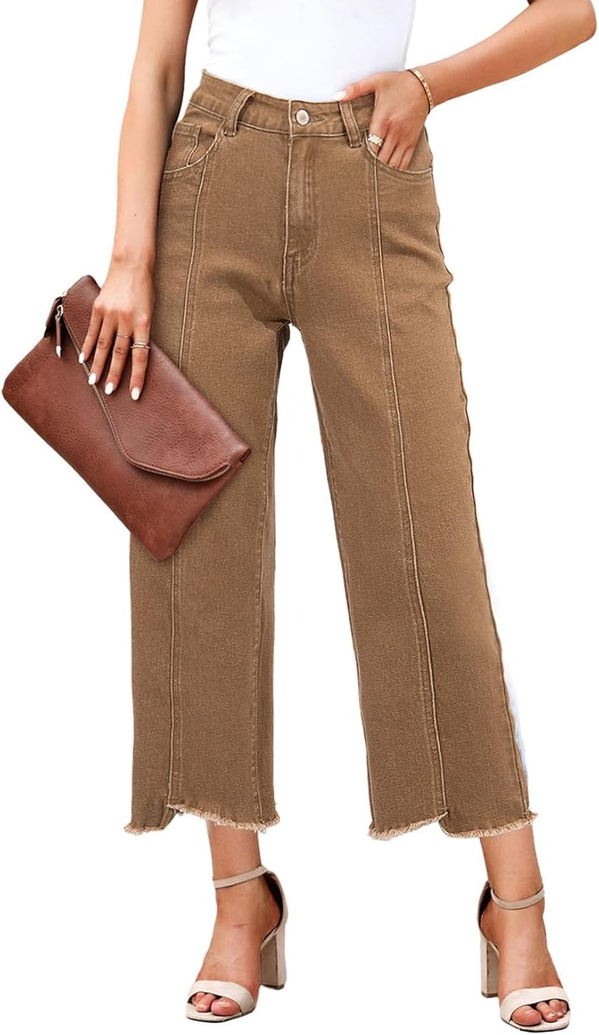 Sidefeel Women's Jeans High Waisted Wide Leg