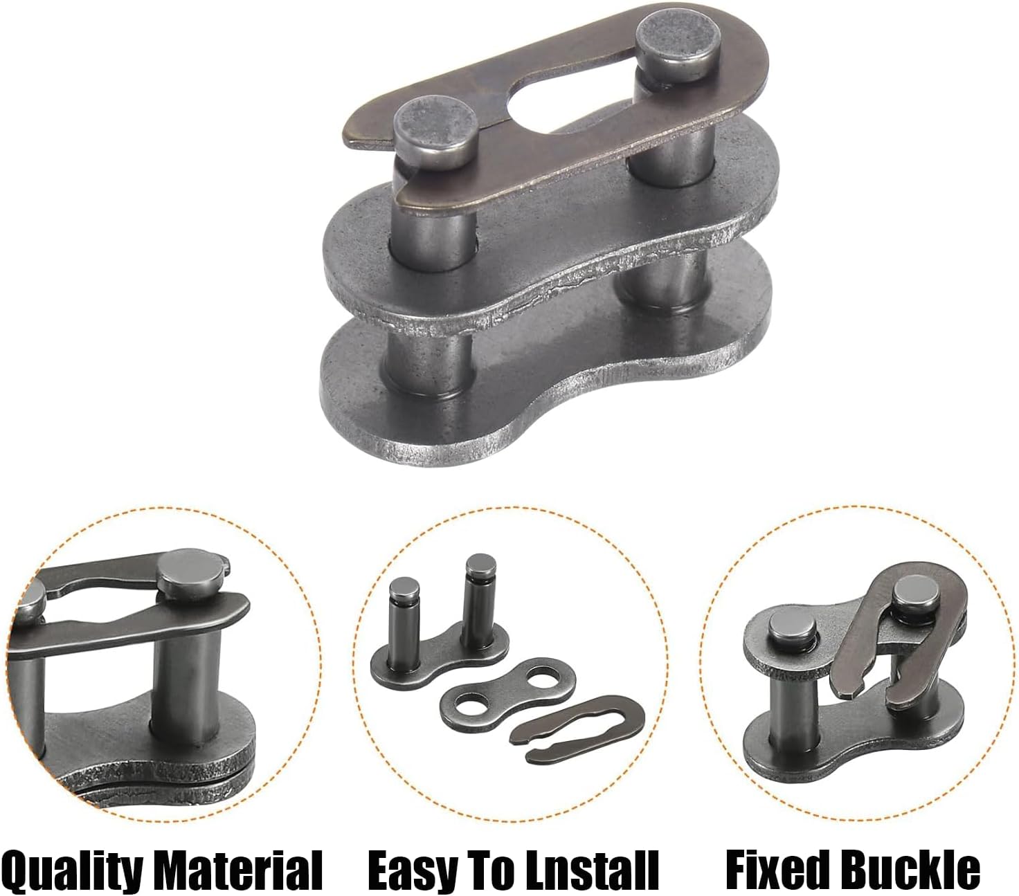 AZSSMUK Roller Chain 5 Feet Carbon Steel Material