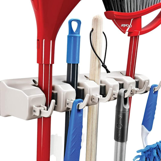 Mop and Broom Holder Wall Mount Garden Tool Storage