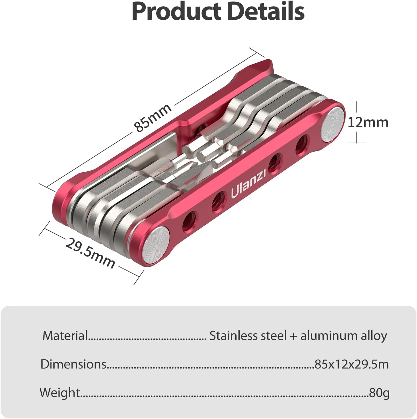 ULANZI 9-in-1 Folding Tool Set with Screwdrivers