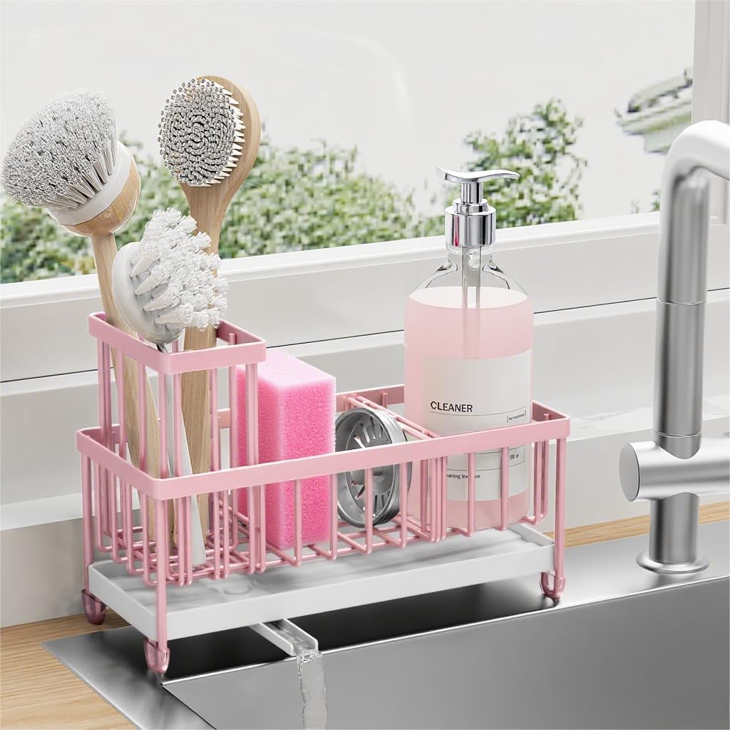 Cisily Stainless Steel Sponge & Brush Holder