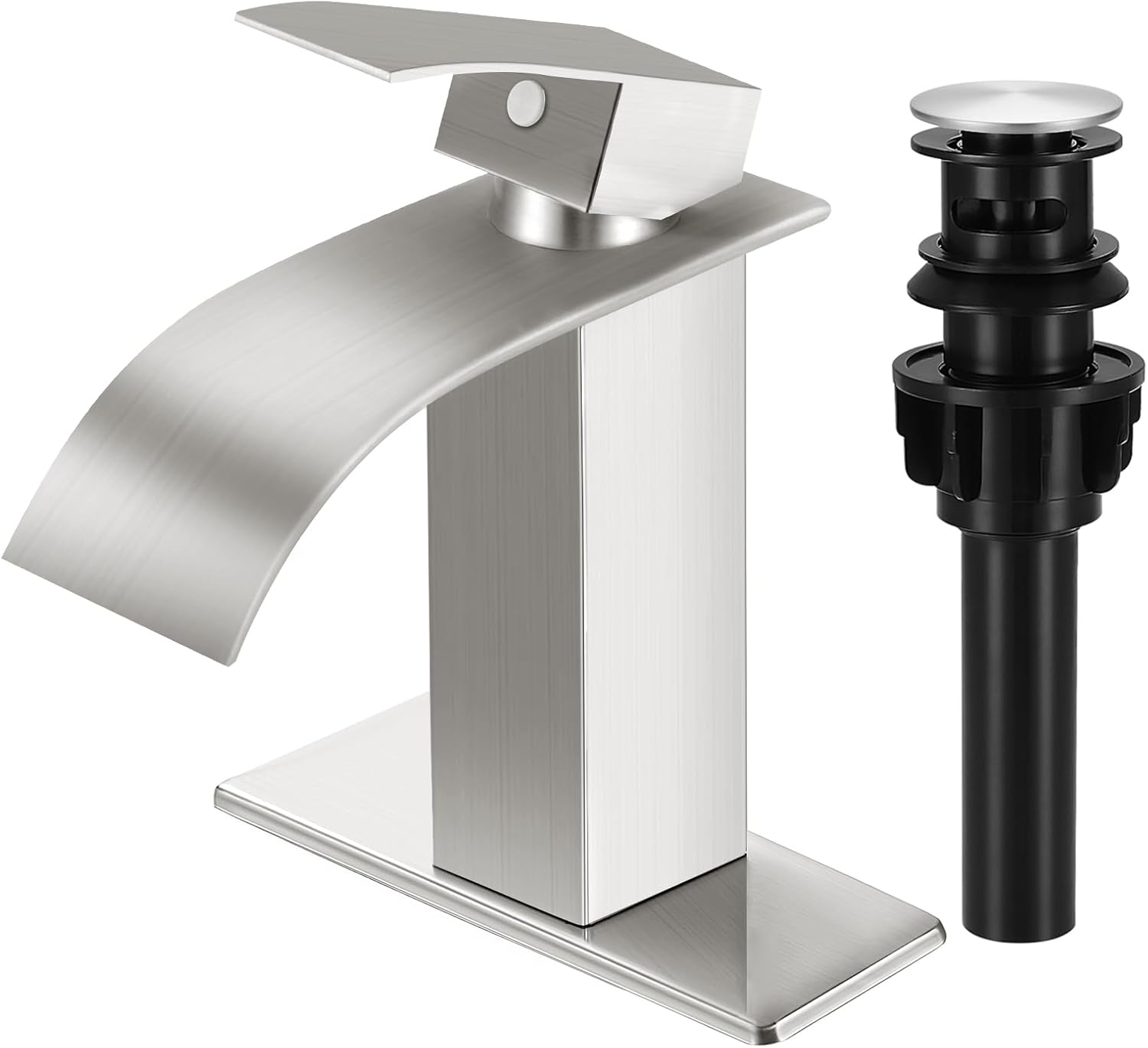 Matte Black Waterfall Bathroom Faucet
