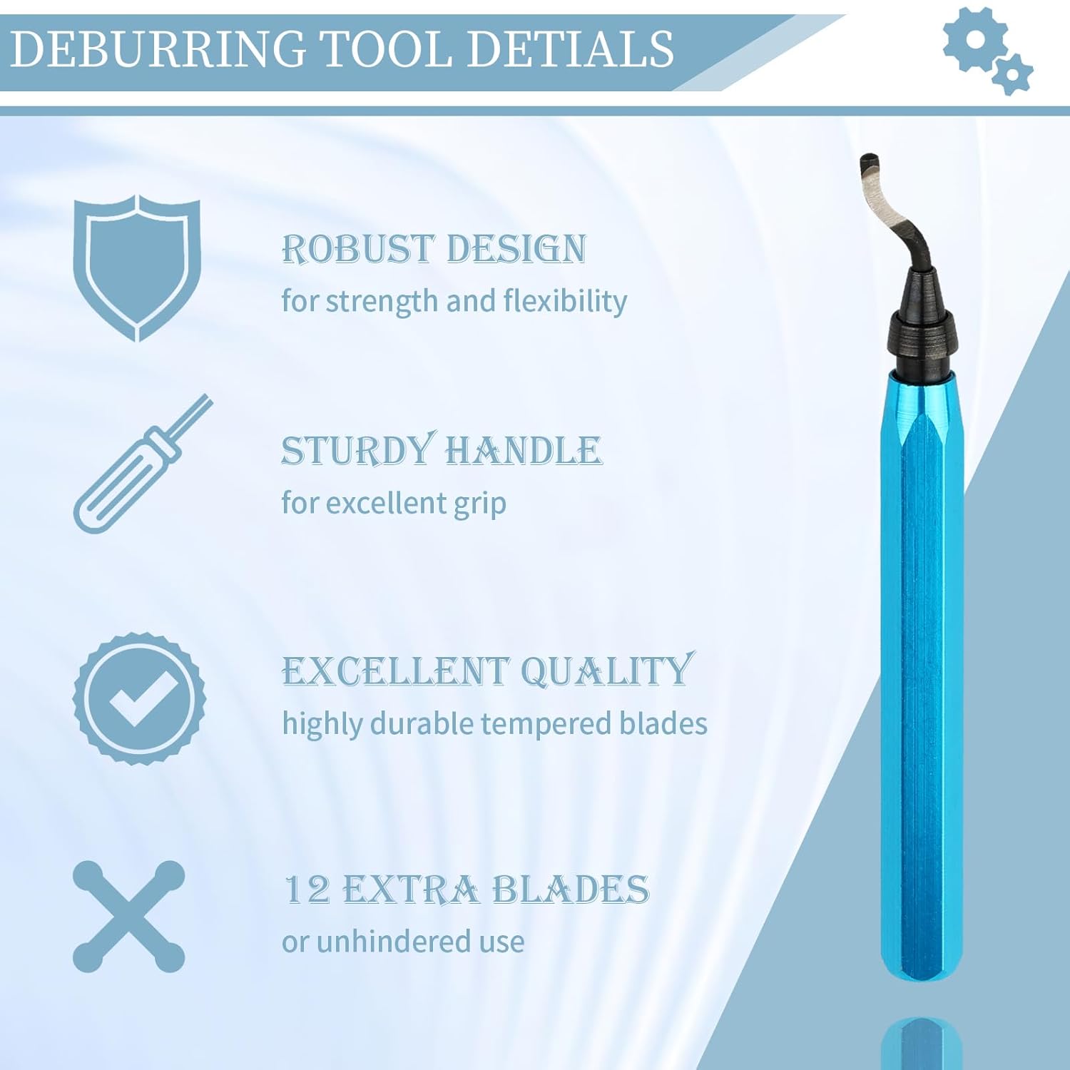 Precision Deburring Tool with Extra Blades