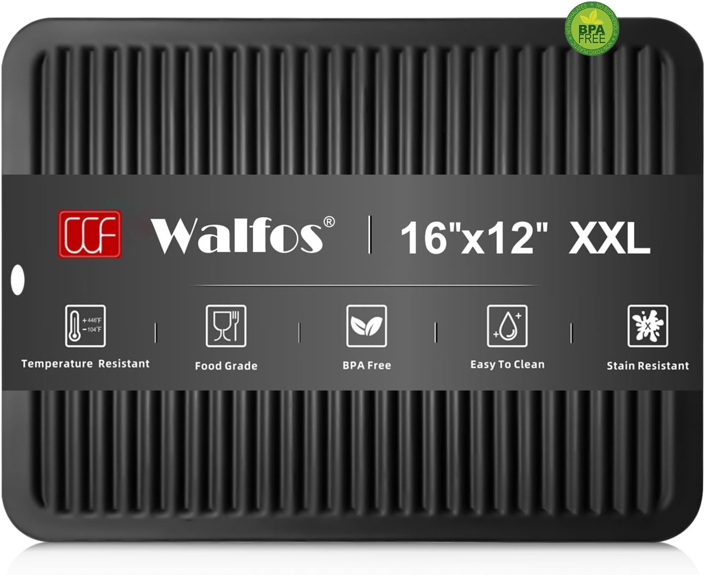 Walfos Silicone Trivet Mats - 4 Heat Resistant Pot Holders