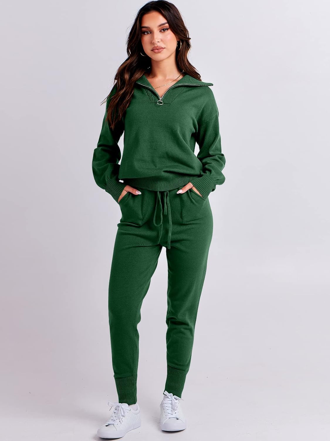 Women's Knit Jogger Tracksuit Outfit