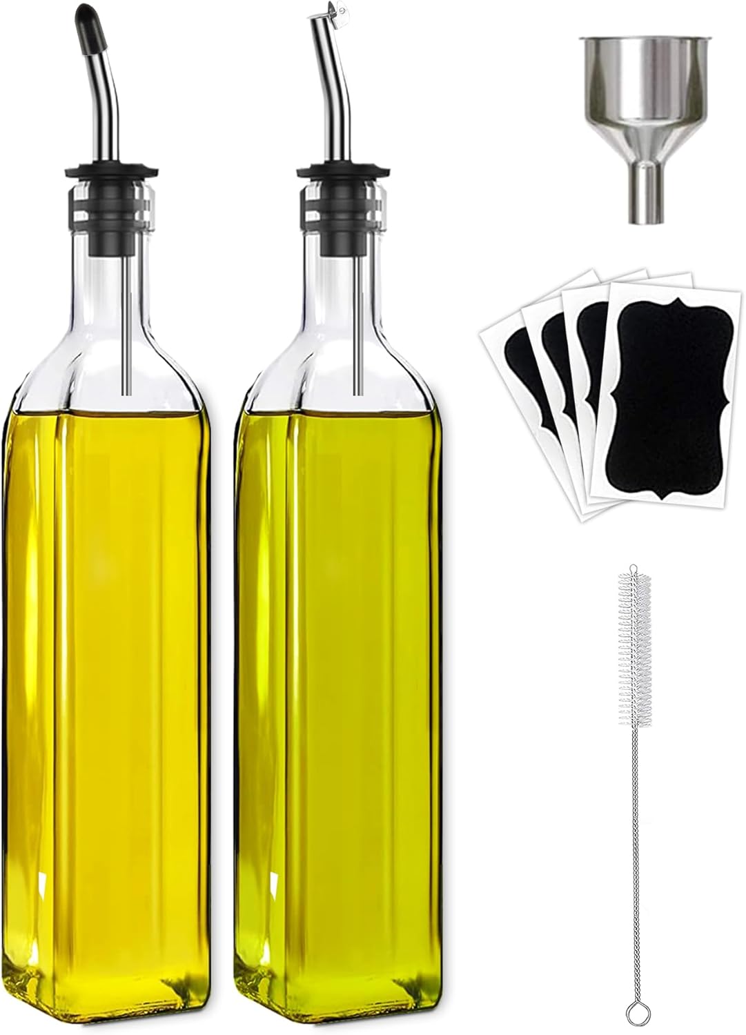 Glass Olive Oil and Vinegar Dispenser Set