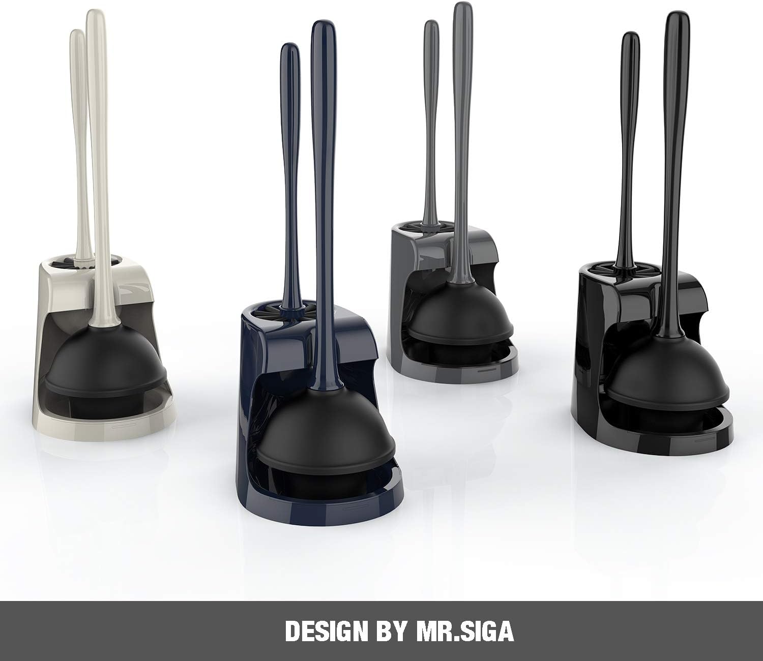 MR.SIGA Toilet Plunger and Bowl Brush Combo