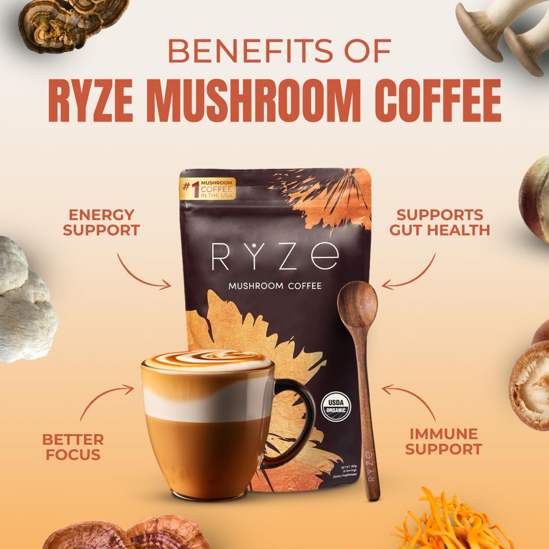 RYZE Superfoods Mushroom Coffee – Organic