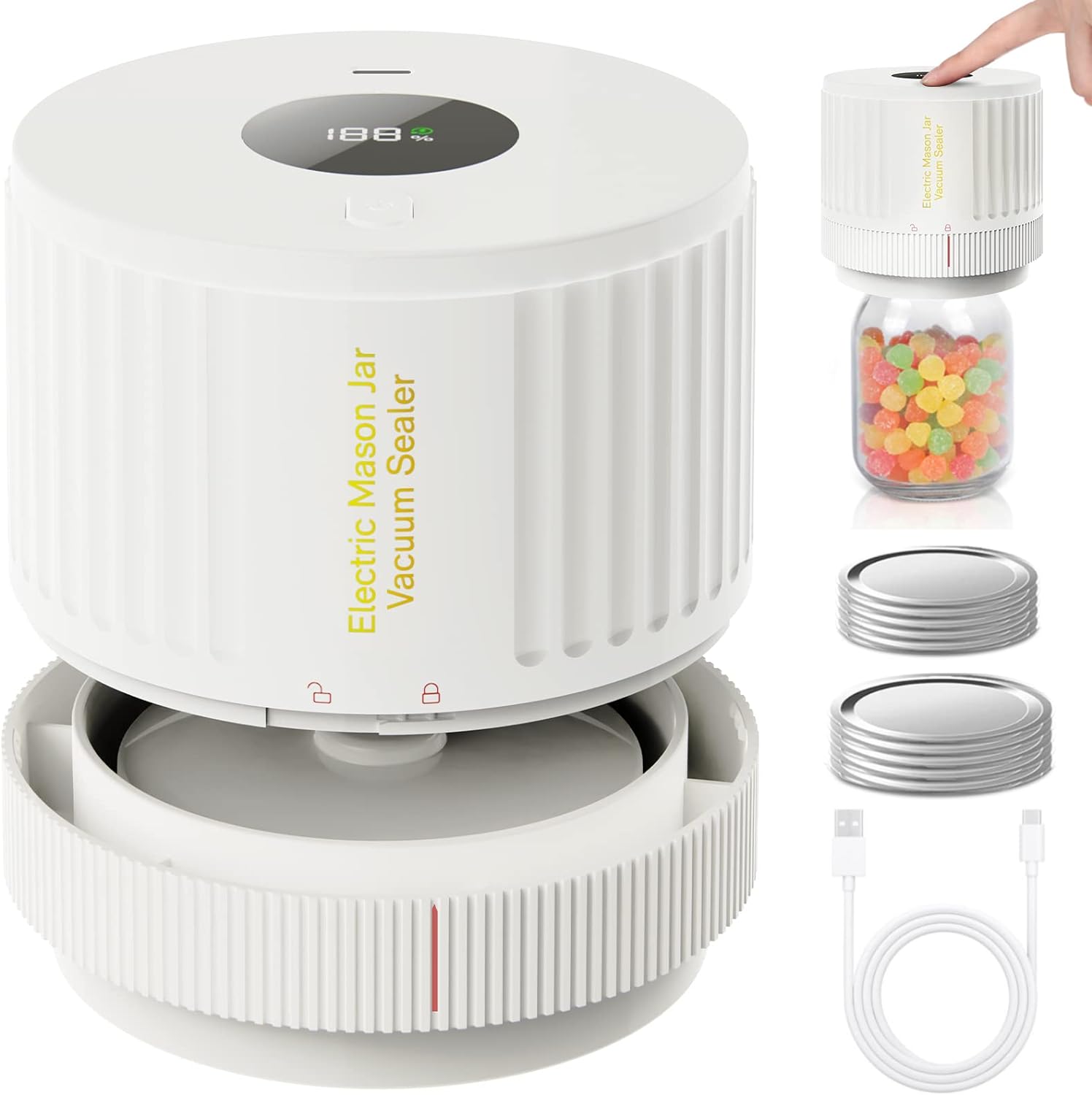 Electric Mason Jar Vacuum Sealer Kit
