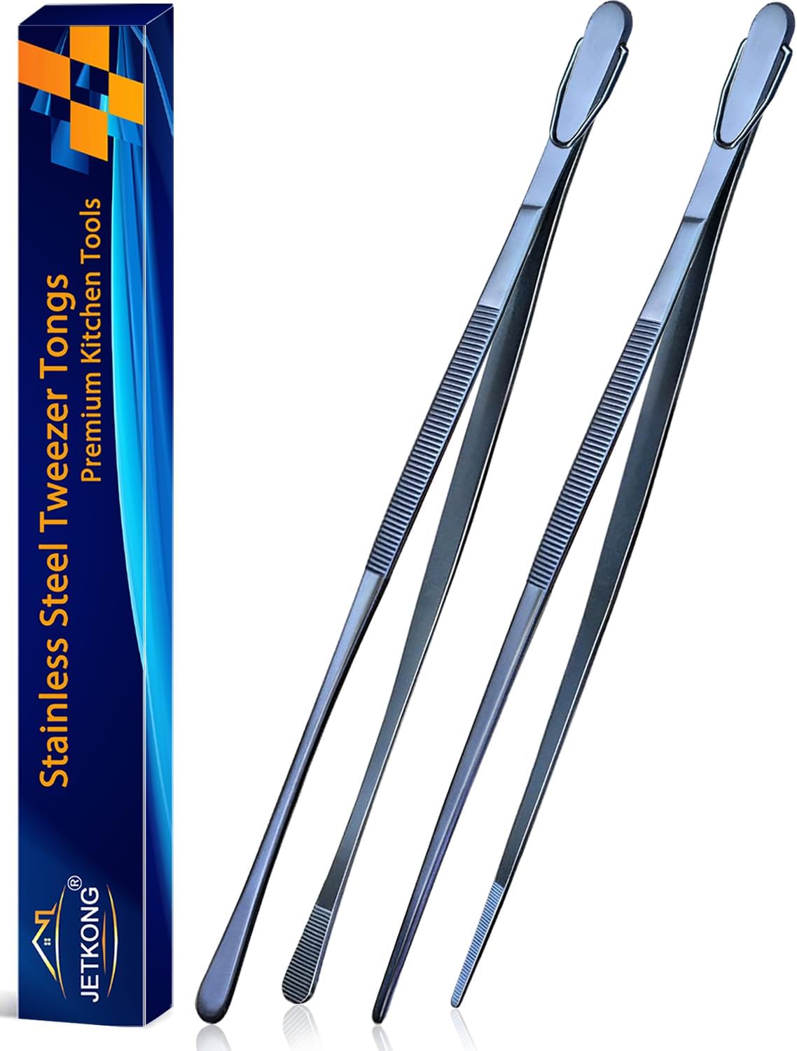 JETKONG Kitchen Tweezers Fine Tweezer Tongs