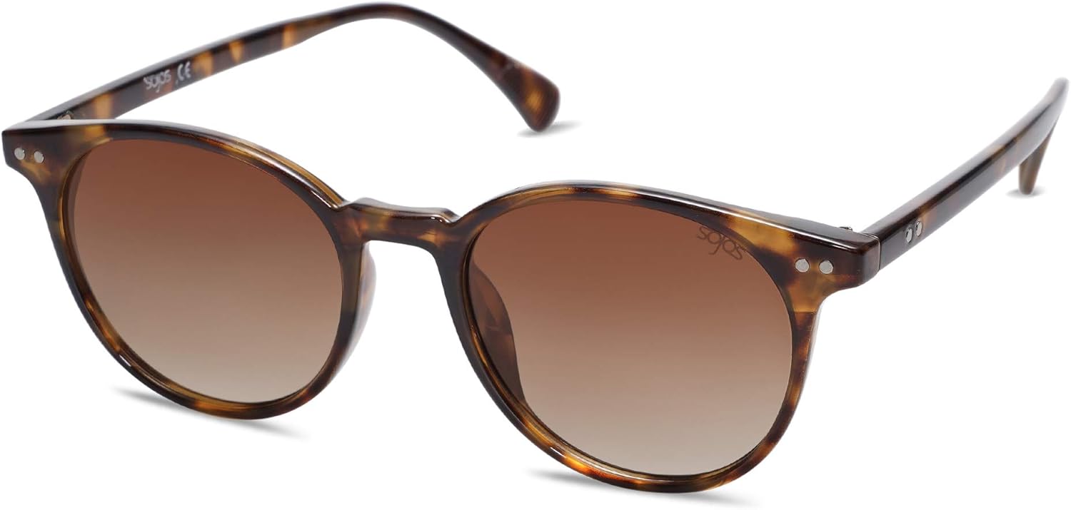 SOJOS Small Round Polarized Sunglasses