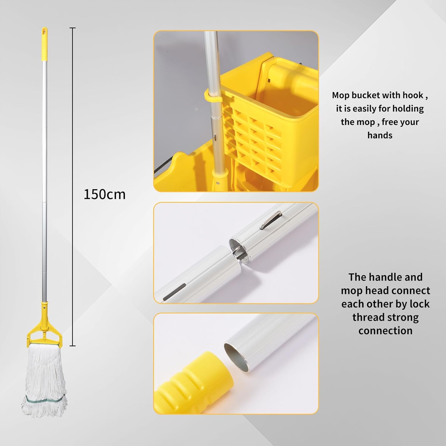 Rectangular Mop Bucket Combo with Replacement