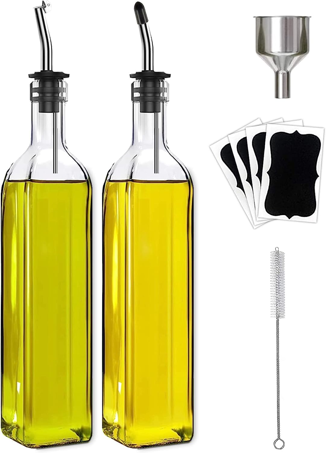 Glass Olive Oil and Vinegar Dispenser Set