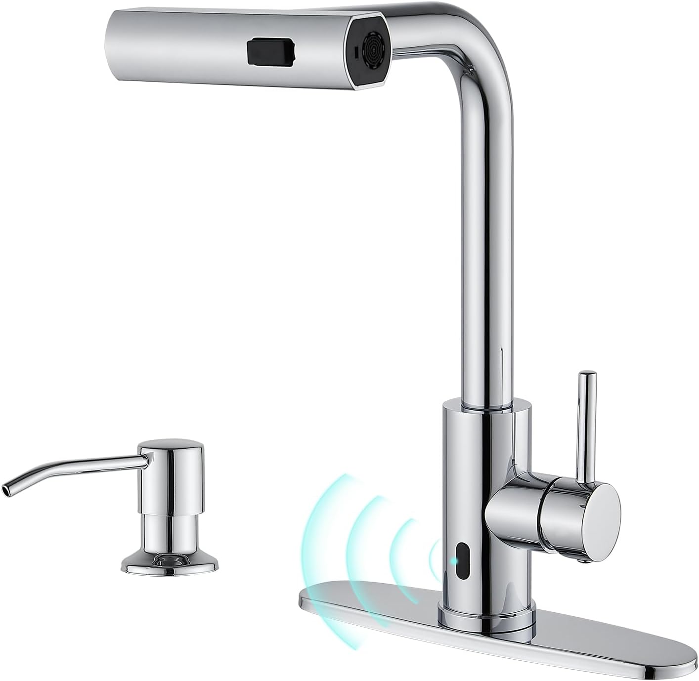 Brushed Nickel Kitchen Faucets with Pull Down Sprayer