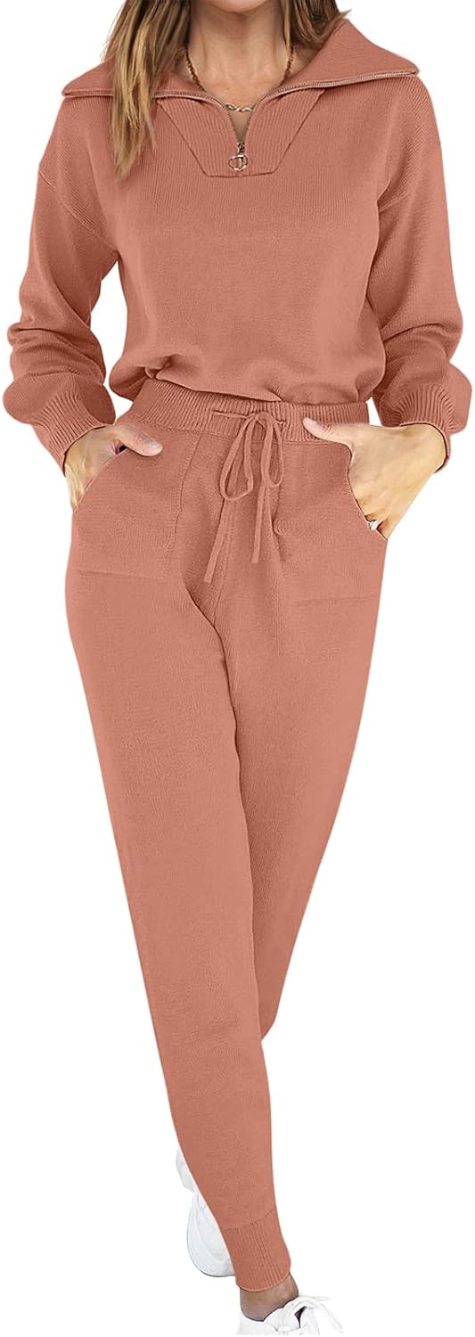 Women's Knit Jogger Tracksuit Outfit