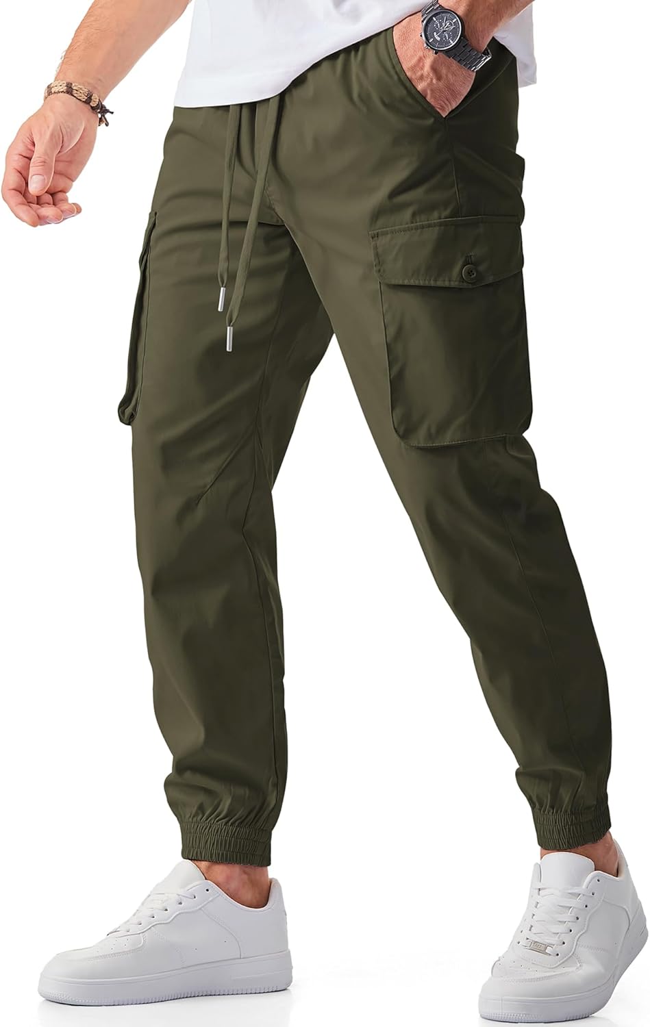 JMIERR Men's Casual Cargo Joggers Pants
