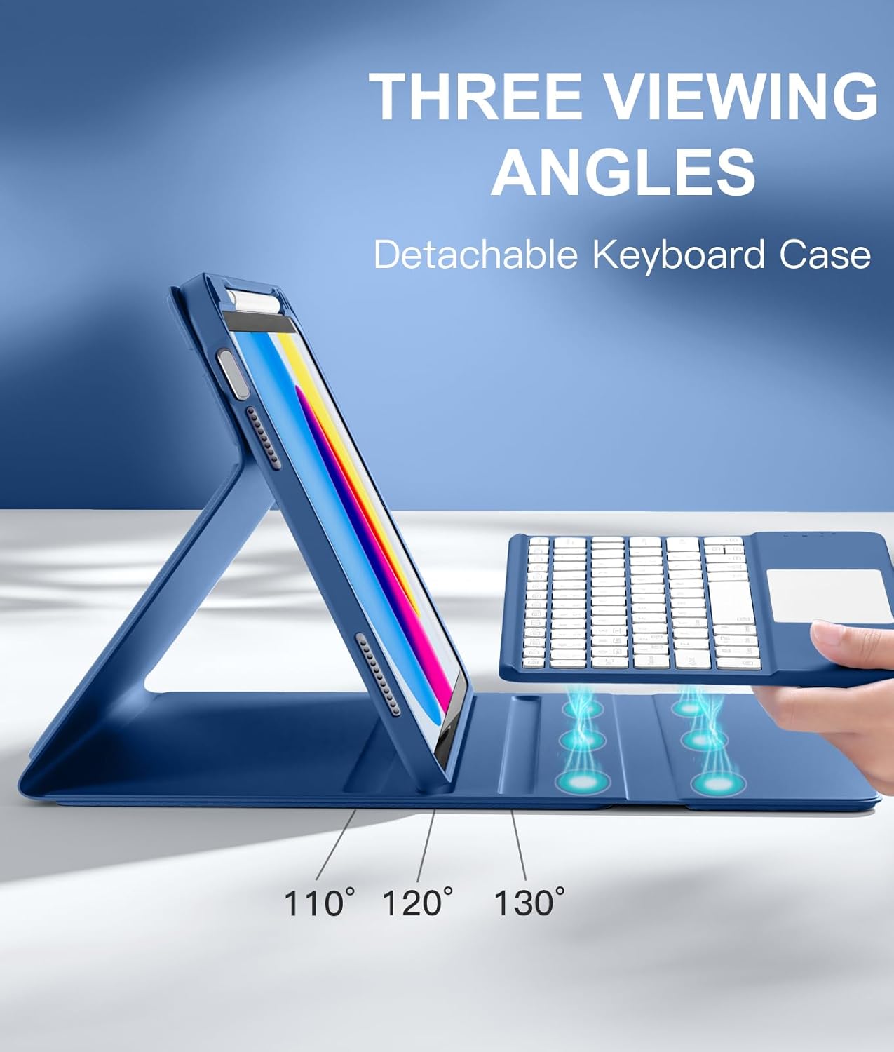 Harvopu Compatible for iPad 11th 10th Generation Case with Keyboard