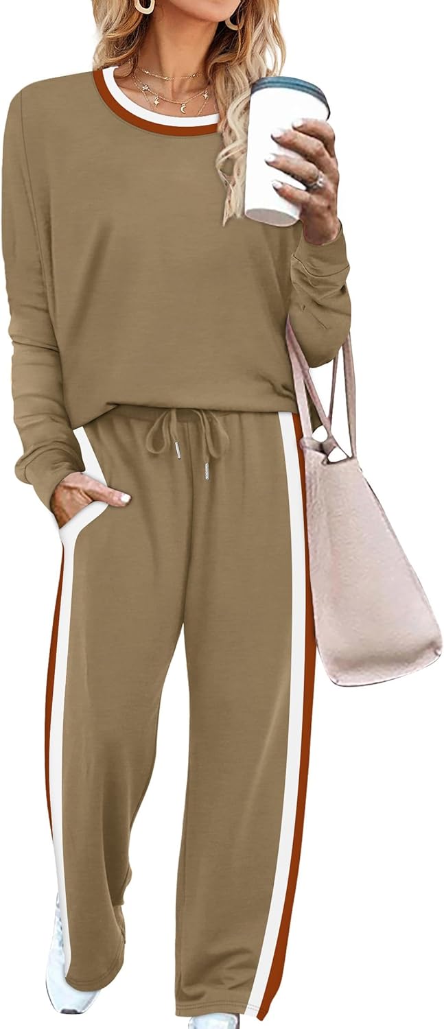 WIHOLL Wide Leg Sweatpants Set Women