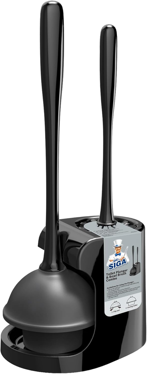 MR.SIGA Toilet Plunger and Bowl Brush Combo