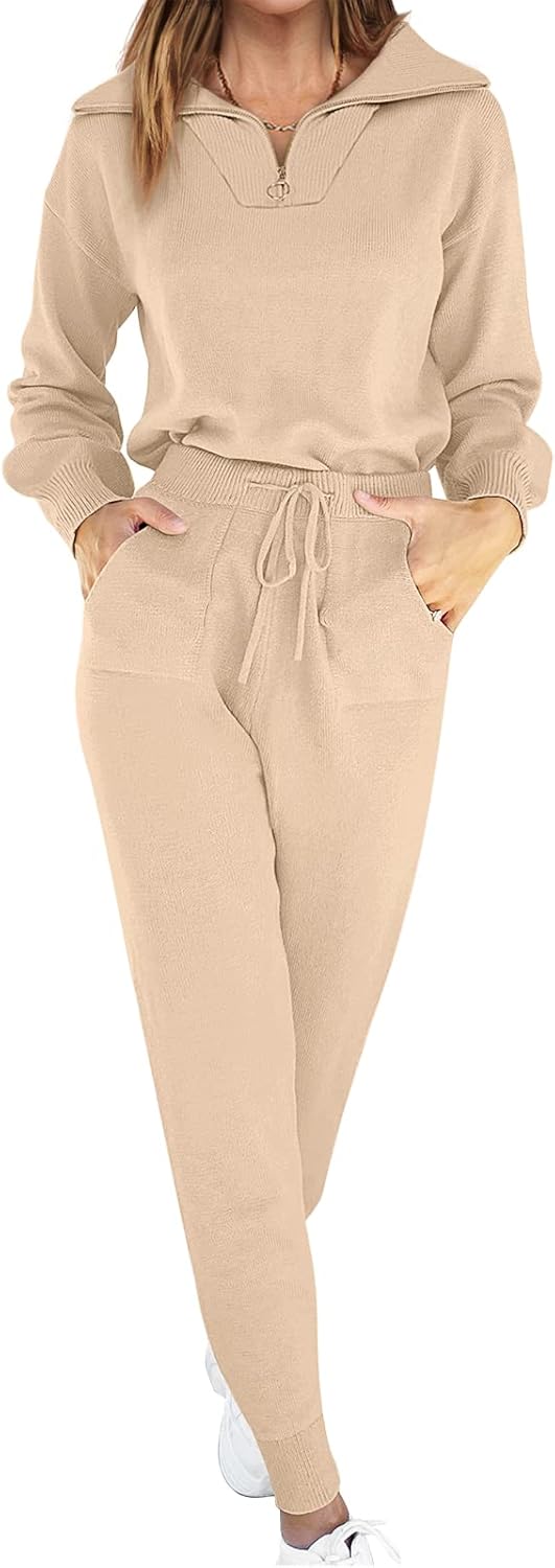 Women's Knit Jogger Tracksuit Outfit