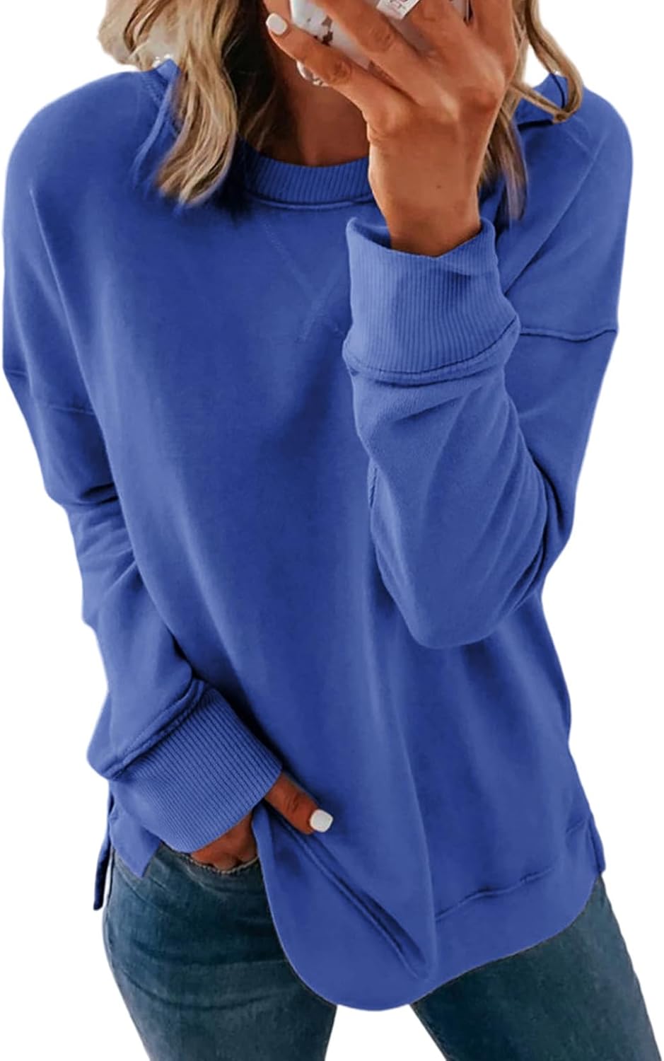 Casual Soft Long Sleeve Sweatshirt Women