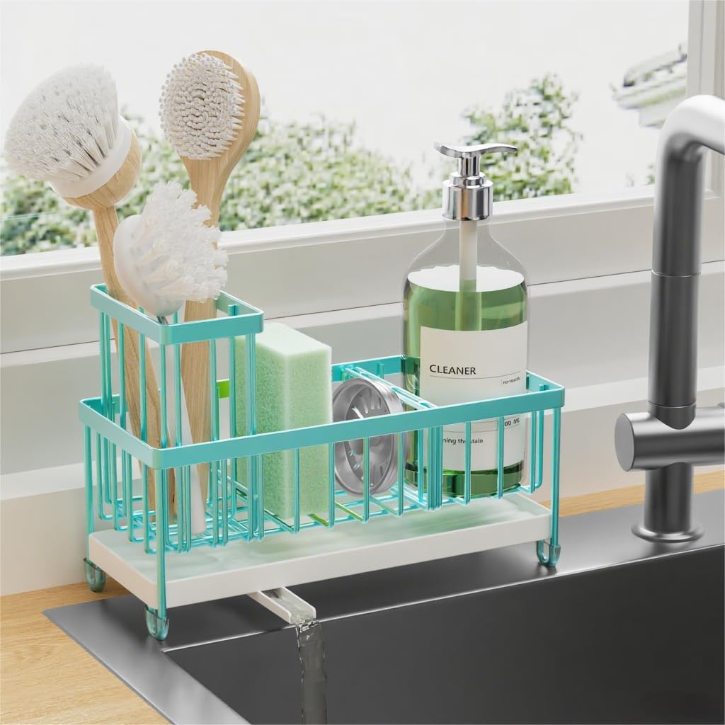 Cisily Black Sponge Holder for Kitchen Sink